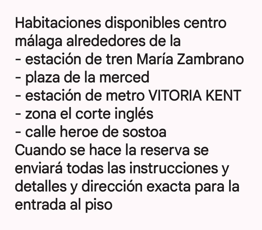 Habitaciones Privada Preciosa Grande Centro Malaga Tambien Cerca De La Playa Wi-Fi Экстерьер фото